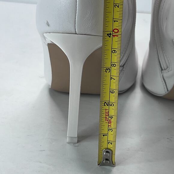 Steve Madden Elysia Leather Pointed Toe Ankle Boots White ELYS05S1 Women's 9M - Picture 7 of 9